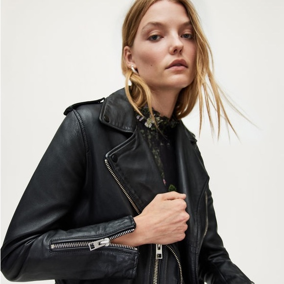 NWOT All Saints Balfern leather biker jacket 
Size US 4 - Picture 5 of 13
